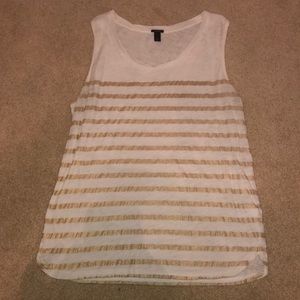 J. Crew gold striped tank